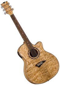 Dean Exotica Quilt Ash Acoustic Electric Guitar EQA GN Gloss Natural