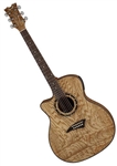 Dean Exotica Quilt Ash Acoustic-Electric Guitar in Gloss Natural Lefty EQAL GN