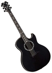 Dean Exhibition Acoustic-Electric Guitar with Aphex in Black Satin w/ Hard Case