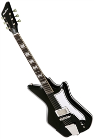 Eastwood Airline '59 1P Custom Single Pickup Solid Body Electric Guitar - Black