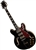 Airline H77 1960's Harmony Tribute Hollowbody Electric Guitar - Black