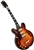 Airline H77 1960's Harmony Tribute Hollowbody Electric Guitar - Left Handed Honeyburst