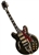 Airline H78 1960's Harmony Tribute Hollowbody Electric Guitar - Bigsby Tailpiece, Black