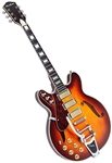Airline H78 1960's Harmony Tribute Hollowbody Electric Guitar - Bigsby Tailpiece - Left Handed Honeyburst