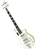 Airline Map Bass Guitar - Valco National Newport Tribute Reissue -  4 String Black, White, Seafoam Green