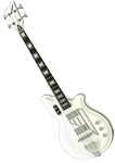 Airline Map Bass Guitar - Valco National Newport Tribute Reissue -  4 String Black, White, Seafoam Green
