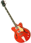 Eastwood Classic 4 Hollowbody Reissue Electric Bass Guitar - Orange,Walnut,Green,Blue or Lefty Available