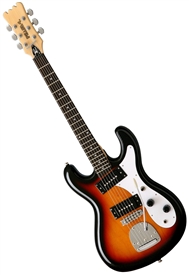 Eastwood Hi-Flyer Phase 4 IV Univox Reproduction 6-String Electric Guitar Sunburst or White