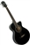 Washburn EA10B Festival Series Petite Jumbo Acoustic Electric Guitar - Black