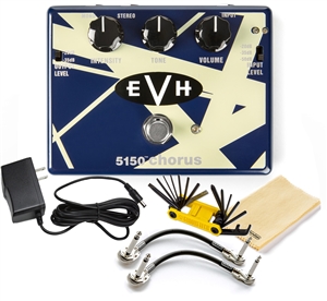 Instrument Alley MXR EVH30 5150 Chorus Pedal Bundle with Power Supply, Multi-Tool, 2 Patch Cables & Polish Cloth