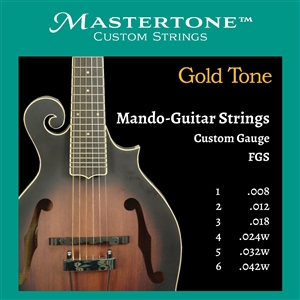 Gold Tone FGS 6-String Mandolin String Set Custom Guage .008-.042 - Light