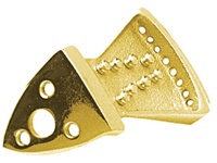 Golden Gate M-135 Monteleone Cast Mandolin Tailpiece - Nickel/Brass