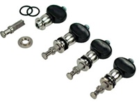 Golden Gate Champion Friction Pegs Black Button Tuners Tuning Machines Set of 4