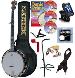 Deering Artisan Goodtime 2 Resonator Banjo Package 5-String Combo Starter Kit
