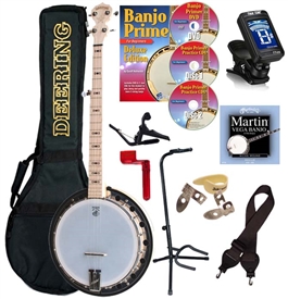 Deering Goodtime 2 Banjo Package Maple Resonator Goodtime Two Combo