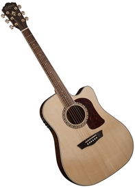 Washburn HD30SCE Heritage Series Acoustic/Electric Solid Spruce Top Guitar with Hard Case