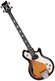 Italia Mondial Deluxe Electric Bass Guitar w/ Gig Bag Sunburst