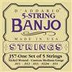 D'Addario J57 5-String Nickel Custom Medium Banjo Strings 11-22