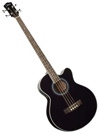 Johnson JB-24-BK Deep Body Acoustic Jumbo Bass Guitar