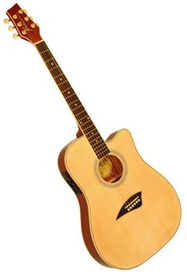 Kona K2 Series Thin Body Acoustic/Electric Guitar - Natural