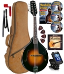 Kentucky KM-140 Mandolin Standard Solid Top A-Model Mandolin Bag,Strings DVD Beginner Package