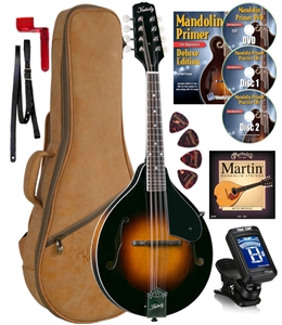 Kentucky KM-140 Mandolin Standard Solid Top A-Model Mandolin Bag,Strings DVD Beginner Package