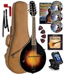 Kentucky KM-150 Standard A-Model All-Solid Mandolin Package A-Style Kit Combo