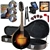 Kentucky KM-150 Standard Black A-Model All-Solid Mandolin Package A-Style Kit Combo