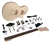 Saga LC-10  Do It Yourself LP-Style Build Your Own Guitar Kit - Builders Package