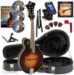 The Loar LM-520-VS Hand Carved F-Style All Solid Mandolin Package