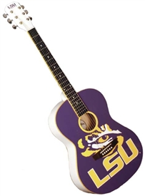 College Guitars LSU Tigers Louisiana State University 39" Concert Size Acoustic Guitar