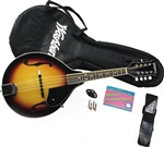 Washburn M1K A-Style Mandolin Package Starter Pack with Bag,Strap,Picks,Tuner