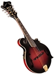 Washburn M3SWETWRK Florentine F-Style Acoustic Electric Manodlin - Wine Red with Hard Case