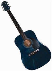 Main Street Dreadnought Acoustic Guitar in Transparent Blue MA241TBL