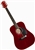 Main Street Dreadnought Acoustic Guitar in Transparent Red MA241TRD