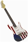 Buy Main Street Strat Style USA American Flag Electric MEDCAF