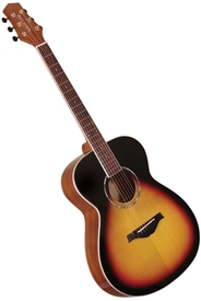 Wood Song OM-TSB Orchestra Model Solid Sitka Top Acoustic Guitar w/ Bag - Tobacco Sunburst