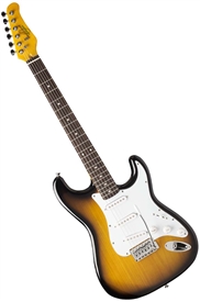 Oscar Schmidt OS-30 3/4 Size Sunburst Kids Jr. Strat-Style Electric Guitar OS-30-TS