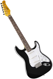 Oscar Schmidt OS-300 Black Solid Body Strat-Style Electric Guitar OS-300-BK