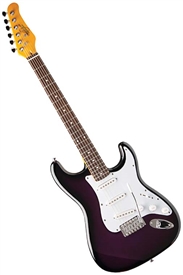 Oscar Schmidt OS-300 Purple Sunburst Solid Body Strat-Style Electric Guitar OS-300-PS