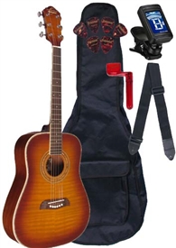 Oscar Schmidt OG1 Spruce Top 3/4 Size Kids Acoustic Guitar Package