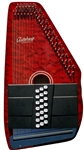 Oscar Schmidt OS21CQTR Quilt Top 21 Chord Autoharp - Translucent Red