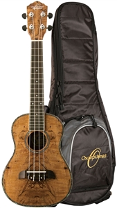 Oscar Schmidt OU7 Spalted Mango Long Neck Concert Ukulele Uke with Gig Bag