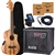 Oscar Schmidt OU8TLCE Spalted Maple Tenor Acoustic/Electric Ukulele Joyo Amp Package Complete Bundle