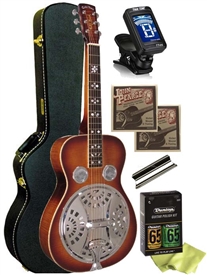 Gold Tone PBS-D Deluxe Paul Beard Signature Squareneck Square Neck Resonator Guitar Package Combo