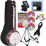Recording King RK-R20 Songster 5 String Banjo Package