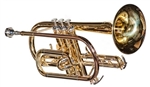 RS Berkeley CR611 Signature Series Brass Lacquer Cornet w/ Case, Care Kit, Stand