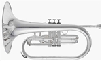 RS Berkeley MAR676 Signature Series Silver Plated Marching Mellophone with Mouthpiece and Custom Case