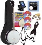 Savannah SB-100 Banjo Package 24 Bracket 5-String Right or Left Handed