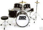 TKO 101 Junior 5 Piece Drum Set with Throne and Sticks for kids